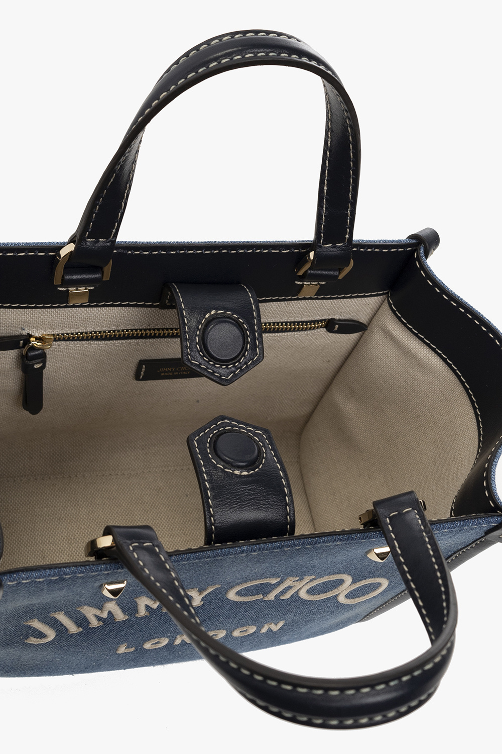 Great travel bag - Blue 'Varenne' denim shoulder bag Jimmy Choo